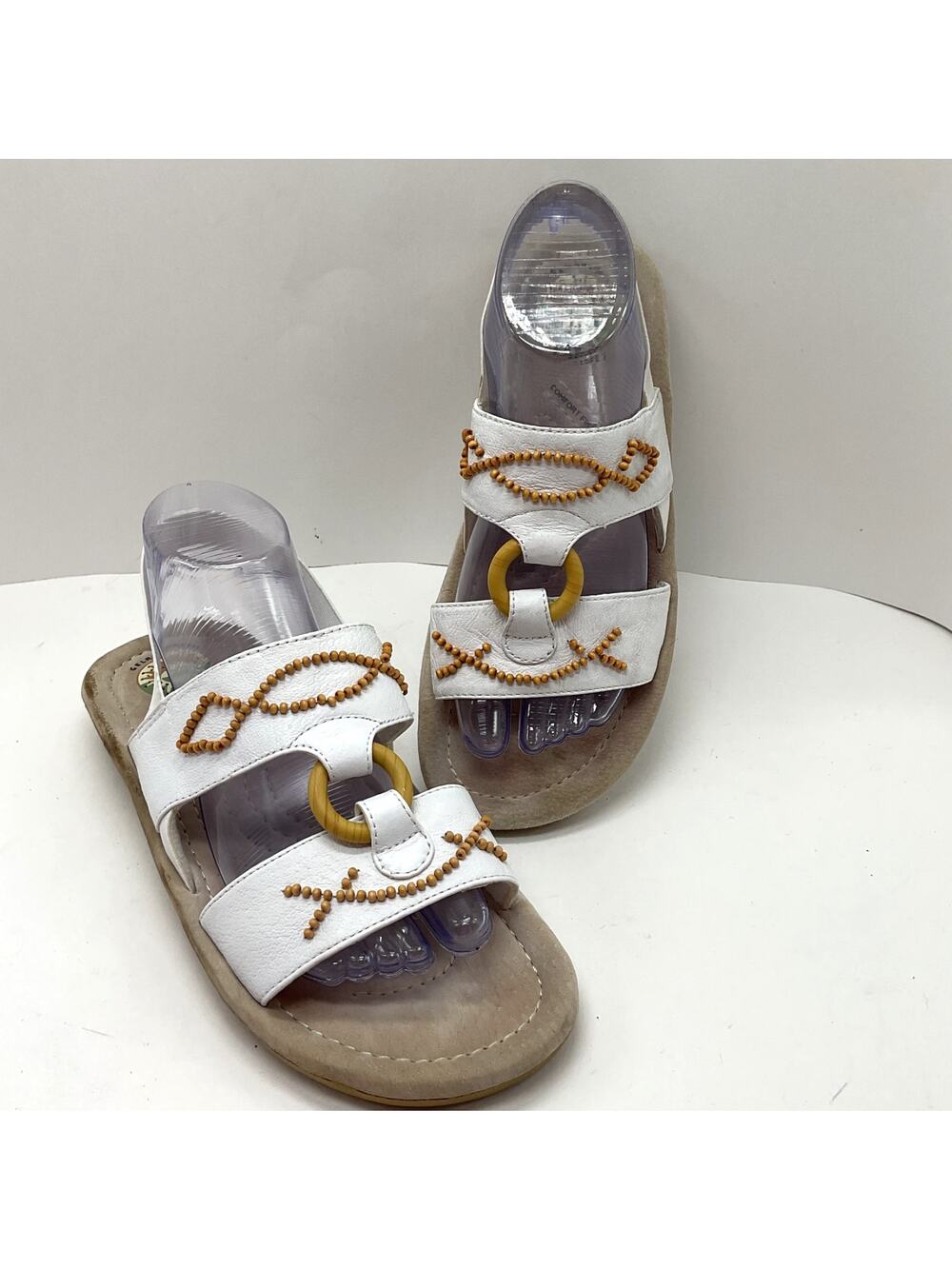 Earth Shoe Gelron Nile Erie Slingback Sandal White Size 9